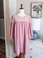 NEW Mauve Lace Yoke Mini Dress S