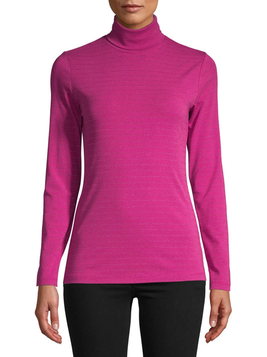 Pink Striped Sparkly Top S