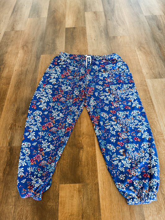 Blue Floral Lounge Pants XL