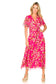 Pink Orange Green Floral Maxi Dress XL