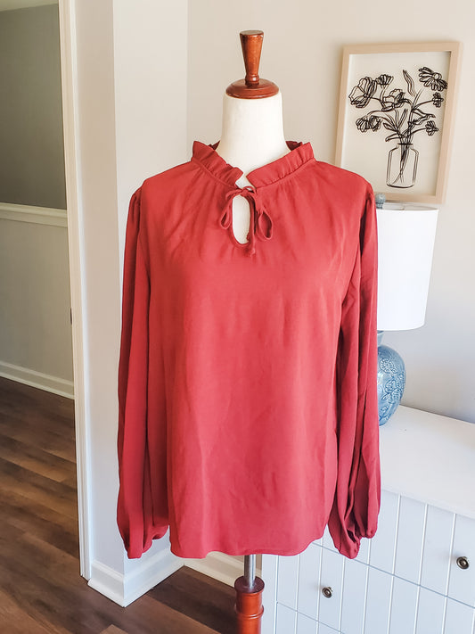 NEW Rust Top with Tie M