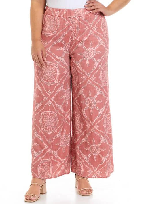 Pink Print Pants XL