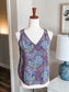 Blue Floral Tank XS