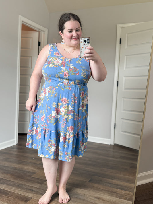 Blue Floral Dress