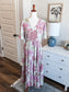 NEW Taupe Pink Red Floral Dress