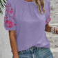 Purple Embroidered Top S