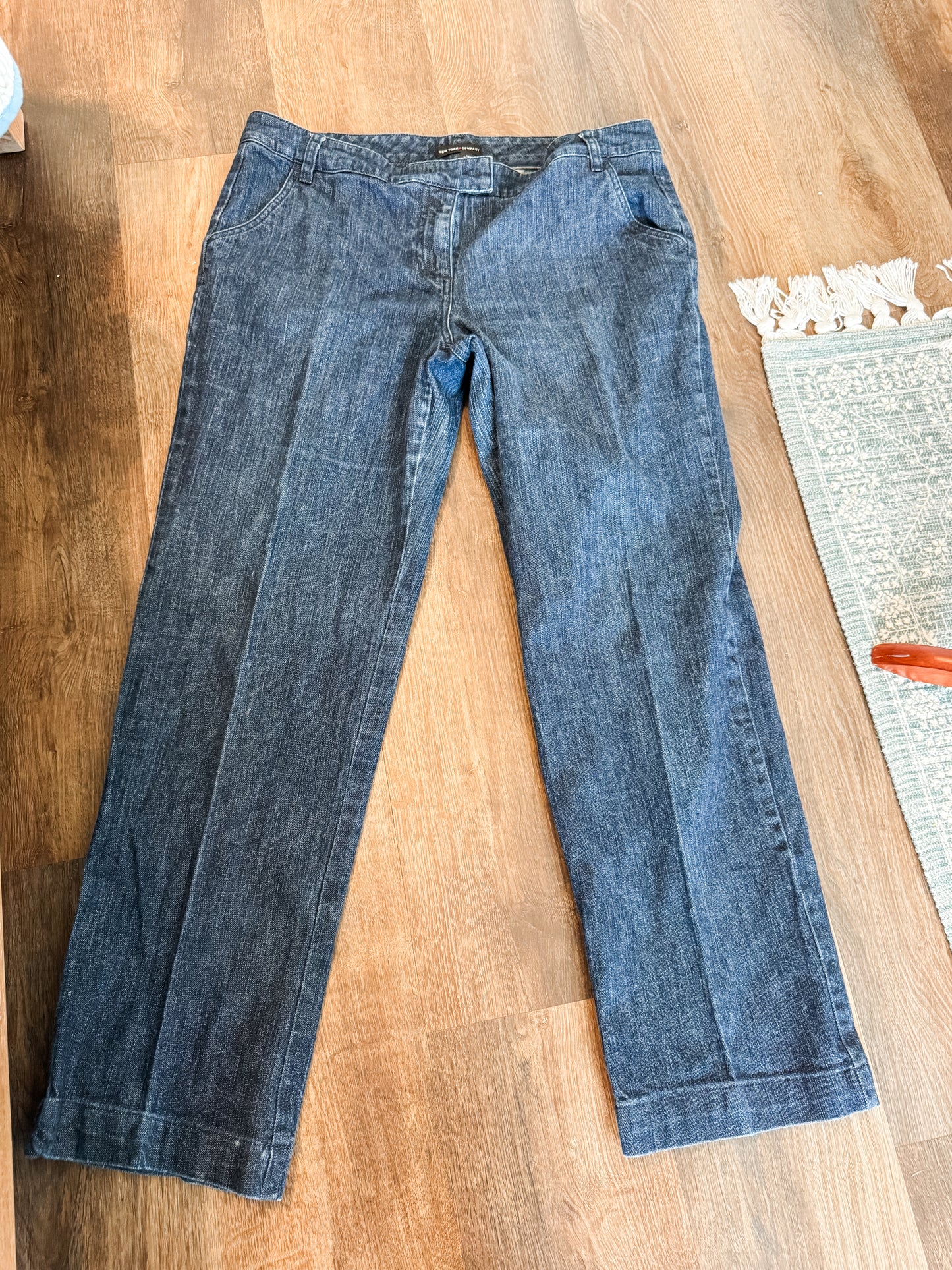 Dark Wash Wide Leg Jeans 14