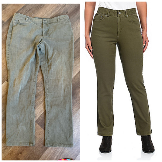 Green Skinny Pants 16W