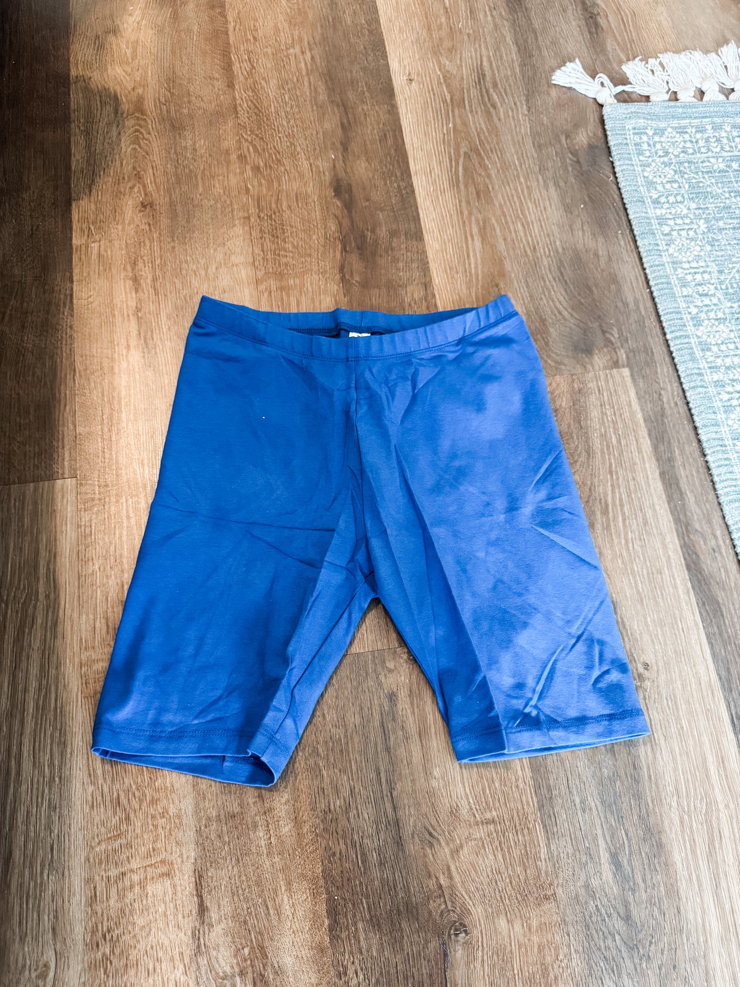 NEW Blue Cotton Bike Shorts M
