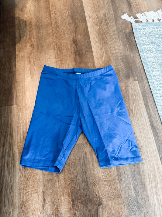 NEW Blue Cotton Bike Shorts M