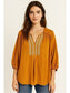 Mustard Embroidered Top M/L