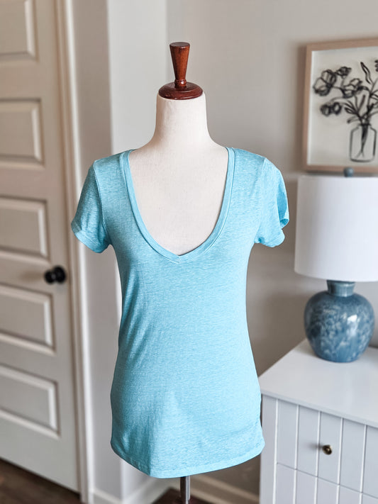 Blue V Neck Tee S/M