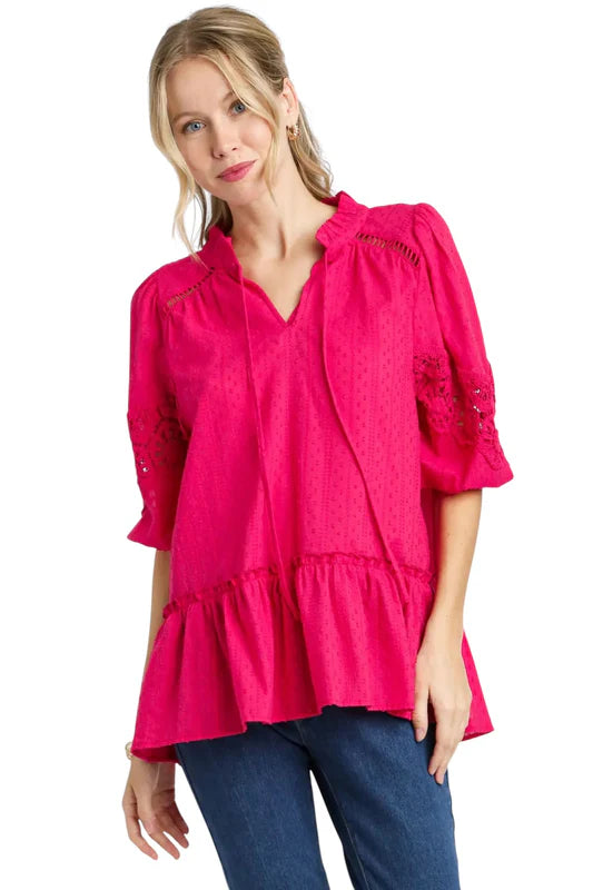 NEW Hot Pink Cotton Top