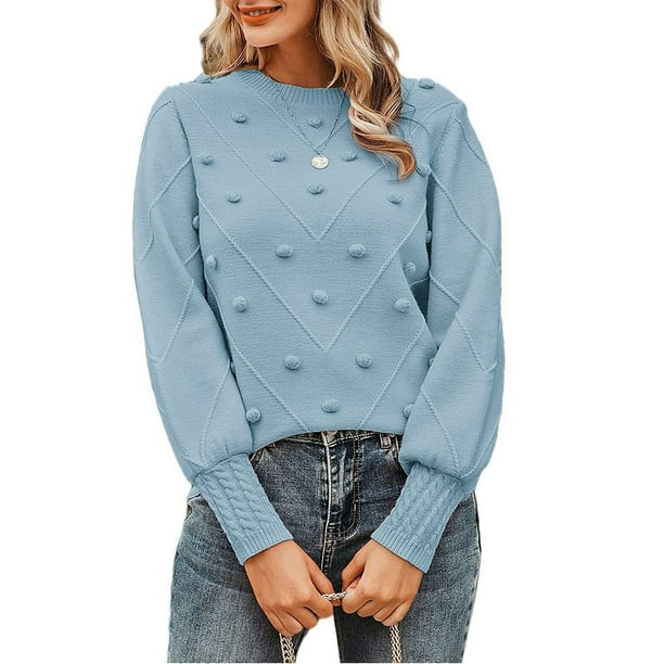 NEW Textured Sweater :: Lavender+Sky Blue
