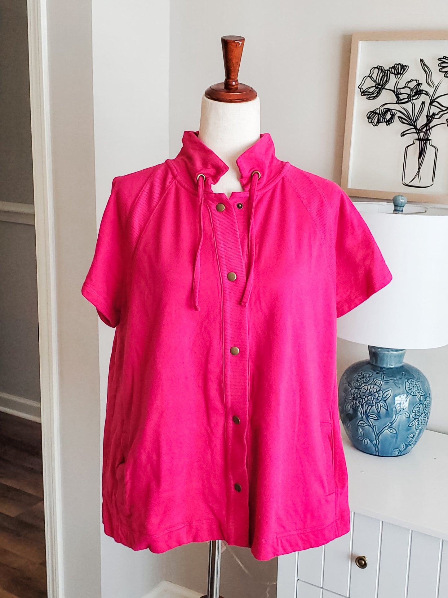 Magenta Short Sleeve Jacket XL