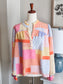 Patchwork Print Top M
