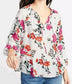White Floral Top L