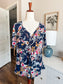 Navy Floral Top XL