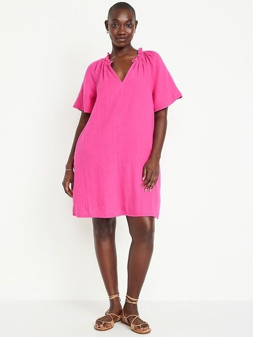 Hot Pink Cotton Dress 3X