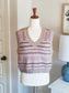 Brown Pink Purple Sweater Vest M