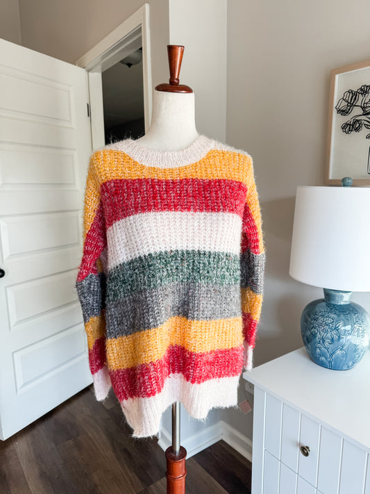 Multi Color Striped Sweater XS/S