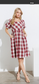 Burgundy Gingham Dress