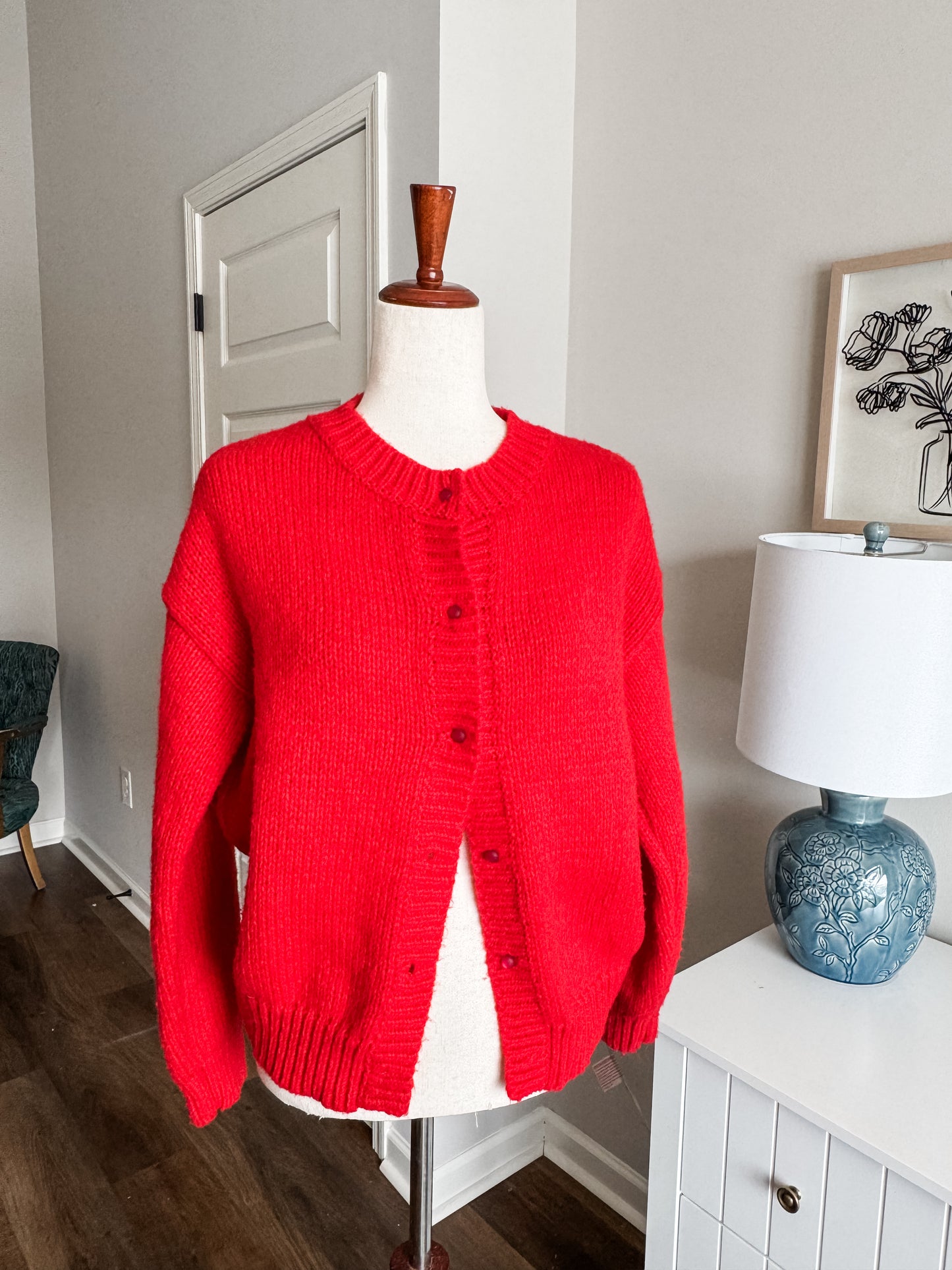 Red Cardigan S