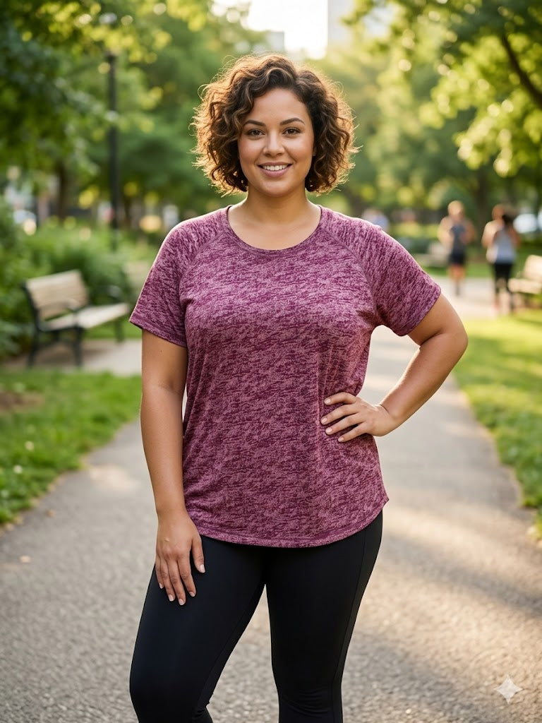 Maroon Athletic Tee 2X