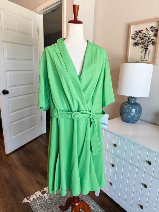 NWT Green Belted Dress 20