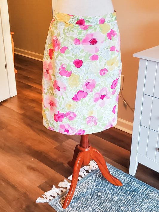 NWT Floral Cotton Skirt 12