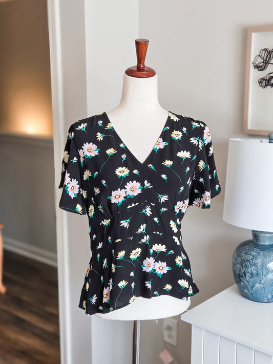 Black Floral Top 6
