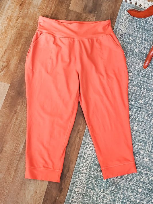 Orange Cropped Leggings XXL