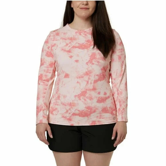 Pink Tie Dye Rash Guard Top XXL