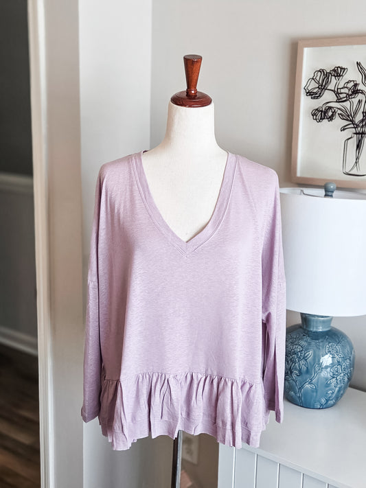 NEW Lilac Ruffled Top