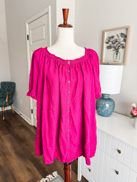 Magenta Top 2X