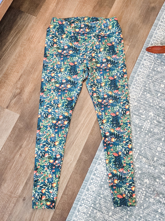 Green Floral Leggings TC