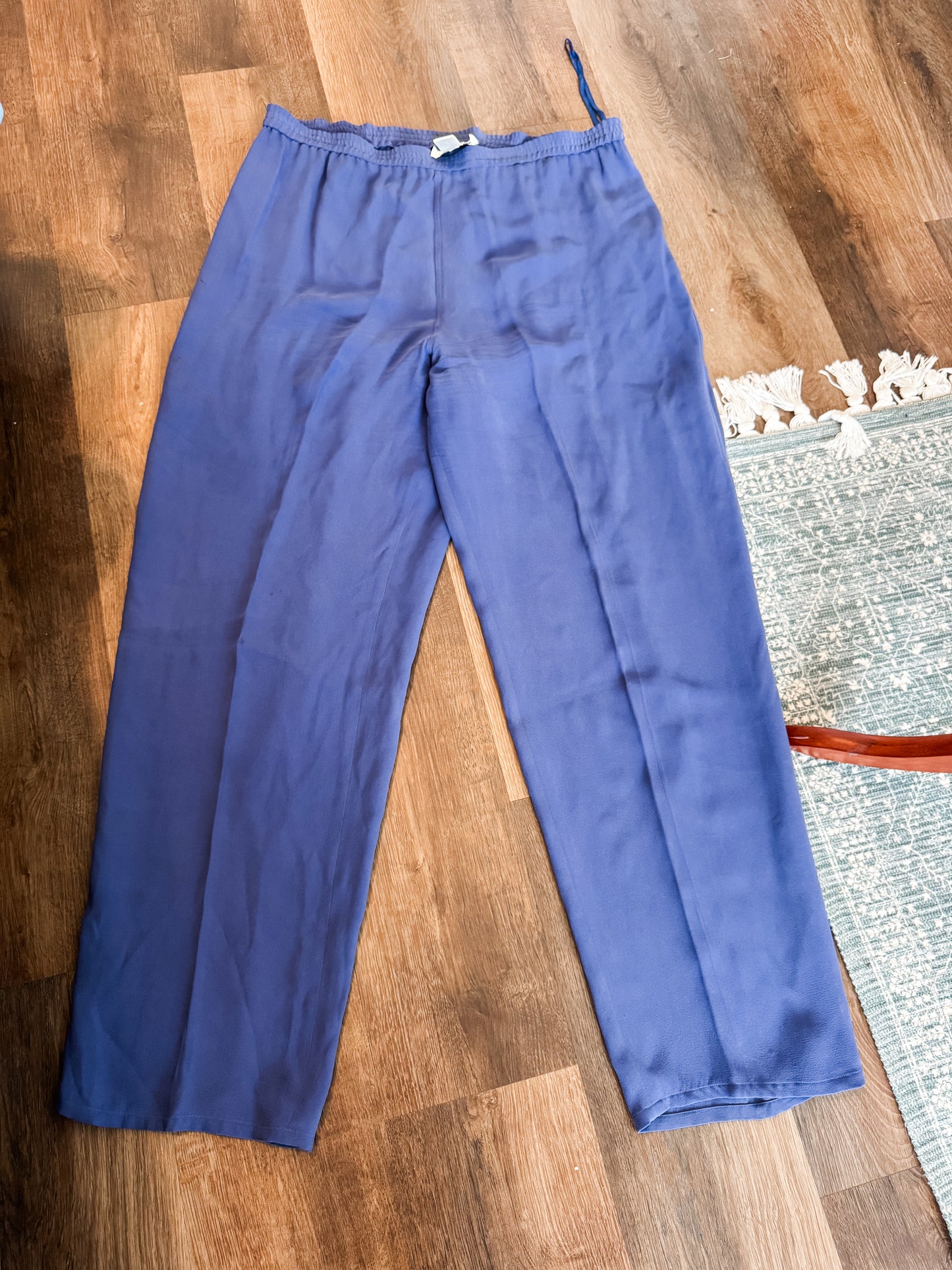 Blue Silk Pants 16