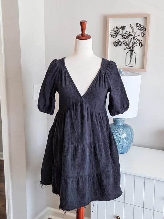 Black Cotton Dress XS