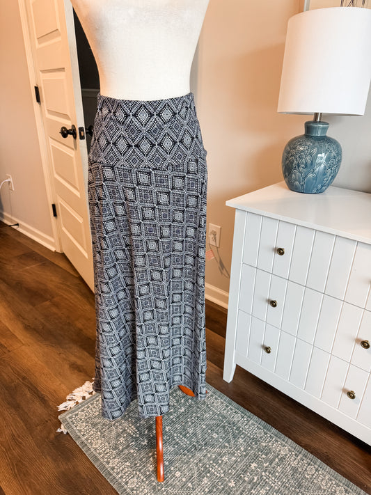 Black White Maxi Skirt S