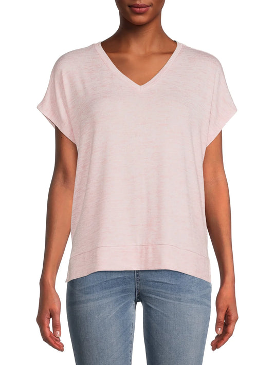 Pink V Neck Top XL