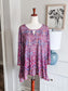 Pink Blue Orange Print Top 3X