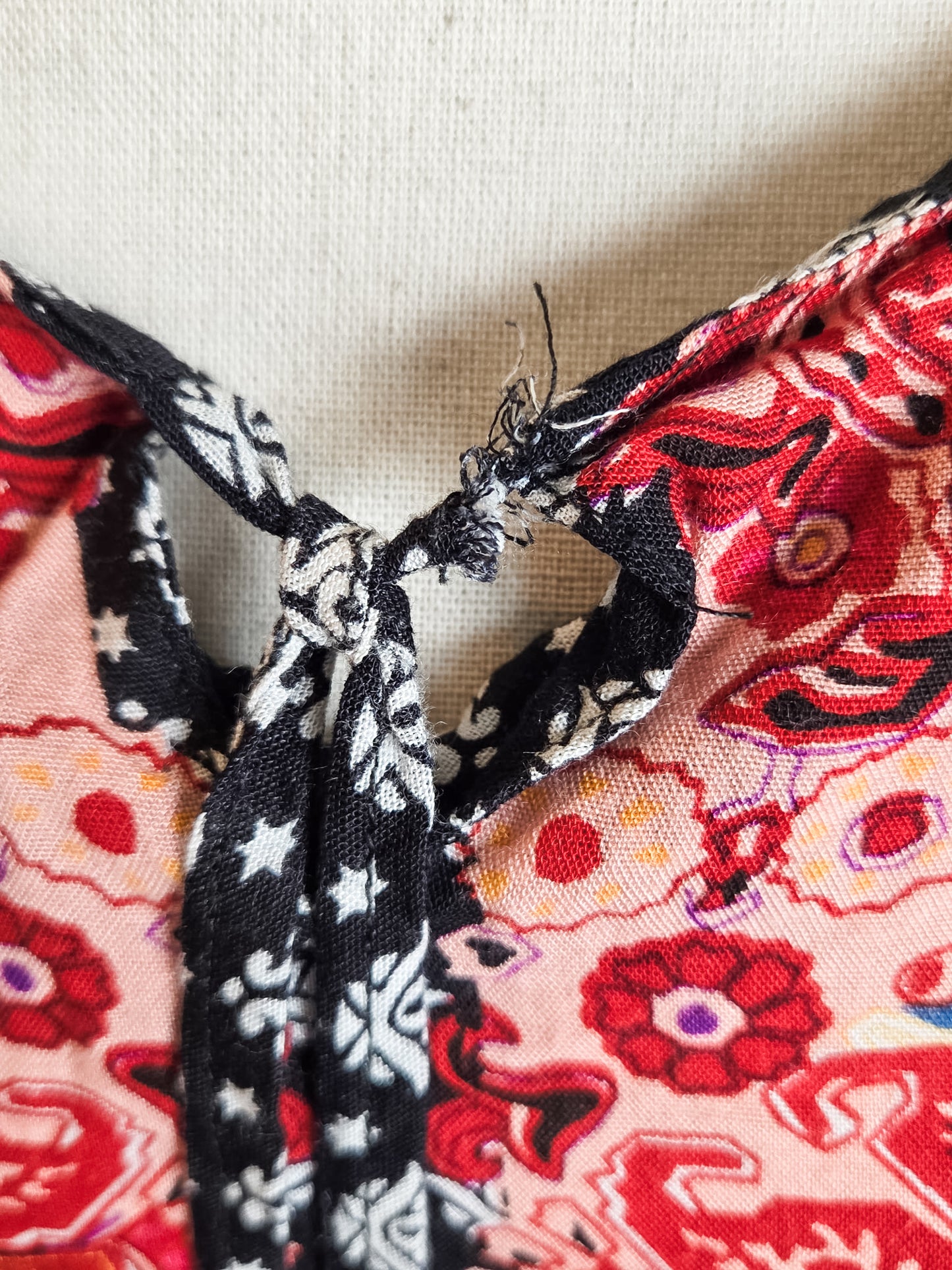 Black Print Boho Dress XXL