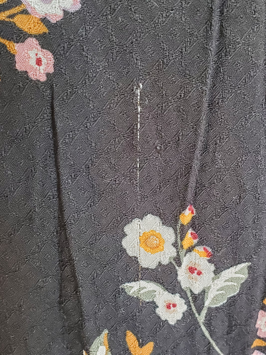 Black Floral Tunic XS