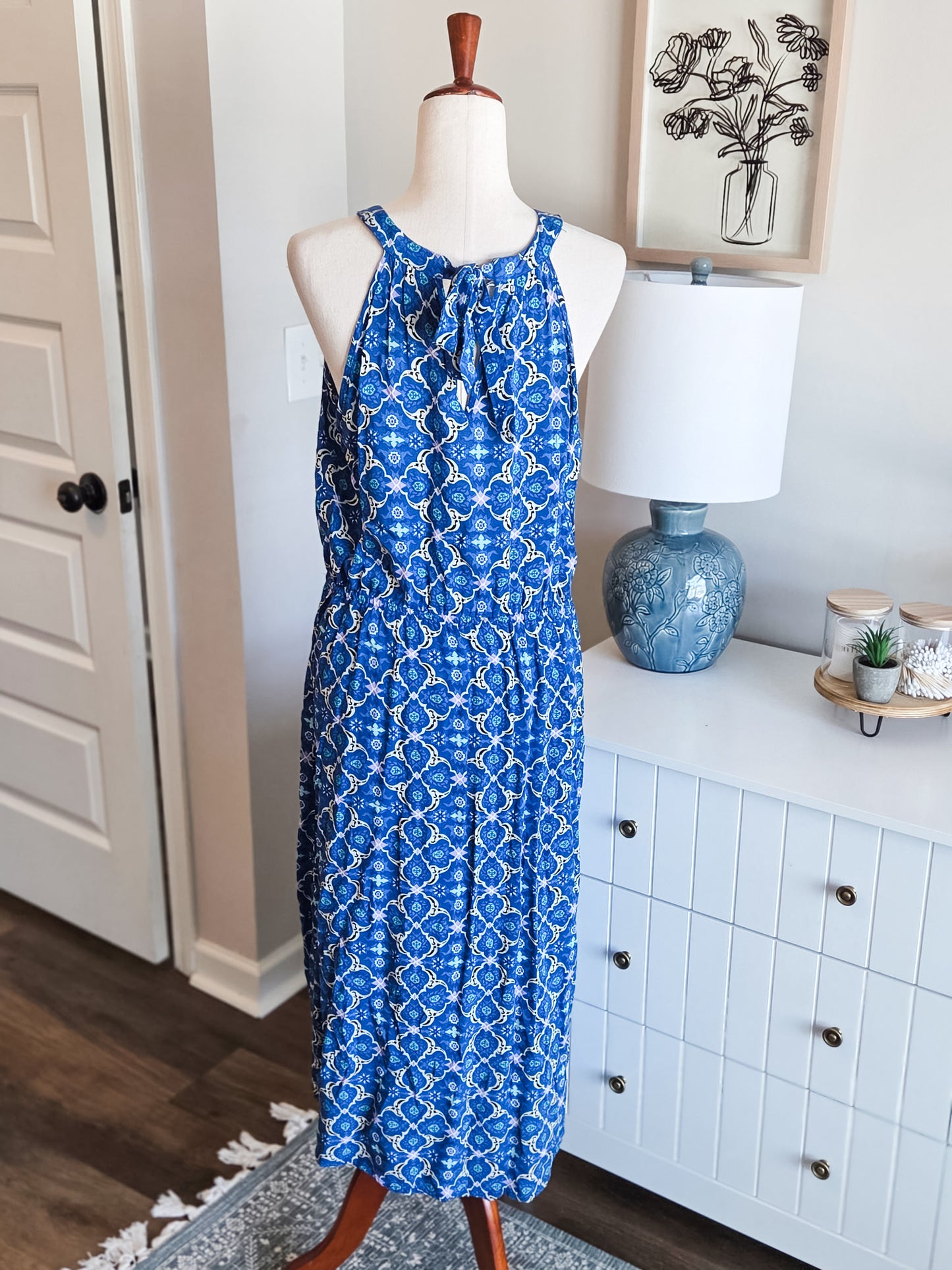 Blue Print Dress XL