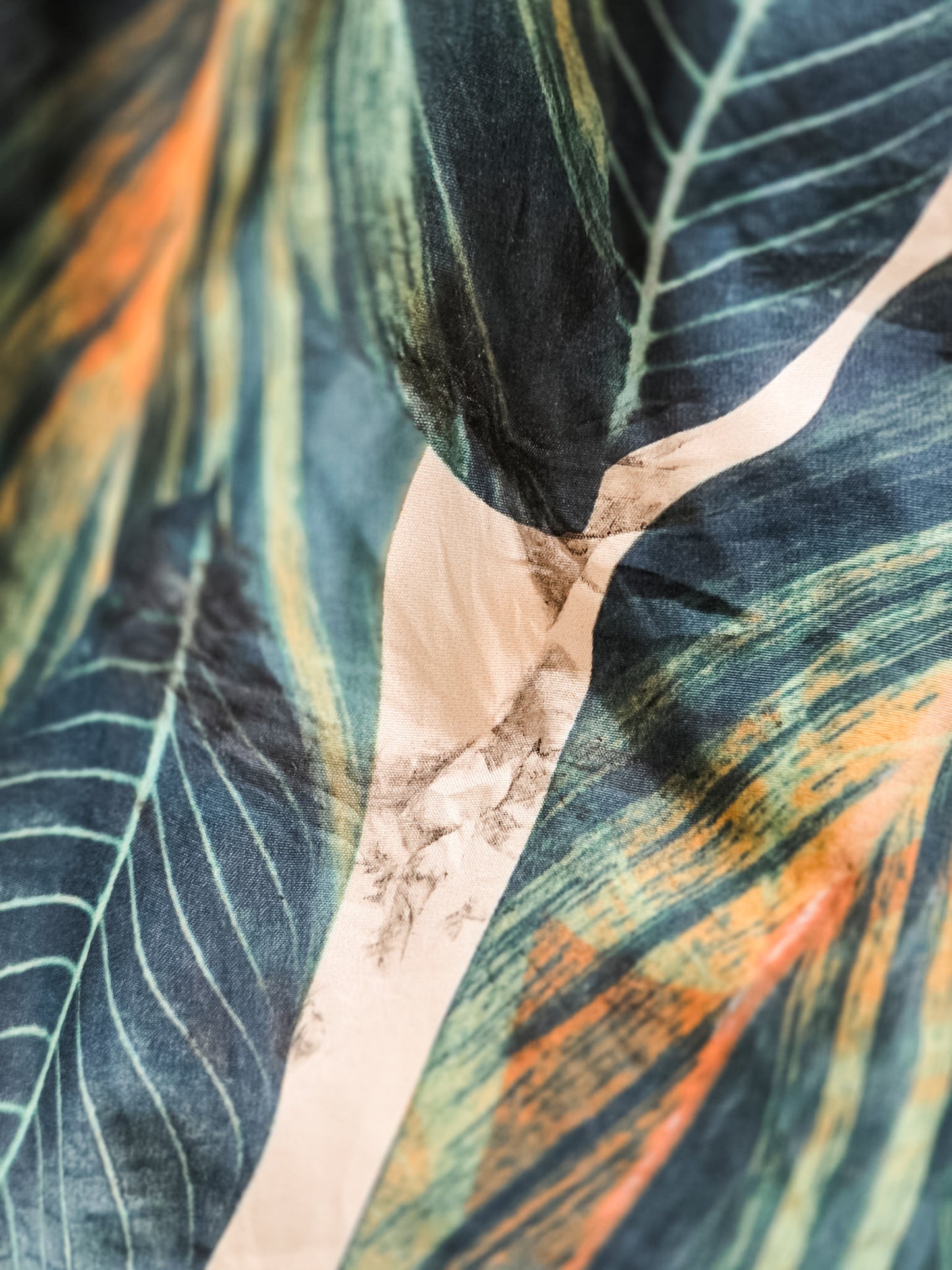 Green Tropical Print Jumpsuit S