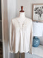 NEW Oatmeal Grommet Neckline Top