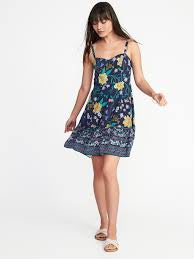 Navy Floral Sundress L