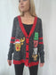 Multi Color Christmas Cardigan L